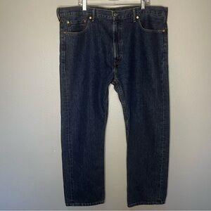Levi's 505 Men's Denim Jeans 42x30 Blue Straight Leg Dark Wash 100% Cotton